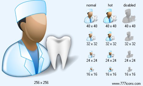 Stomatologist with Shadow Icon Images