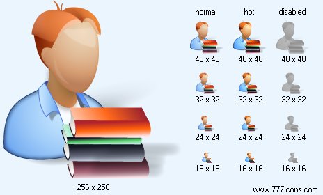 Student with Shadow Icon Images