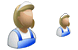 Waitress icons