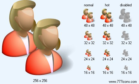 Women with Shadow Icon Images