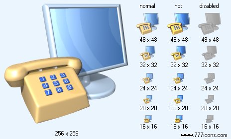 Phone And Monitor Icon Images