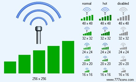 Signal Strength 5 Icon Images