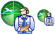 Air traffic controller icons