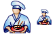 Chinese cook icons