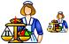 Market woman icons