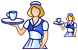Waitress icons