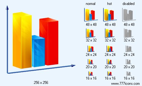 3D Bar Chart Icon Images