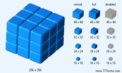 Blue Cube Icon Images