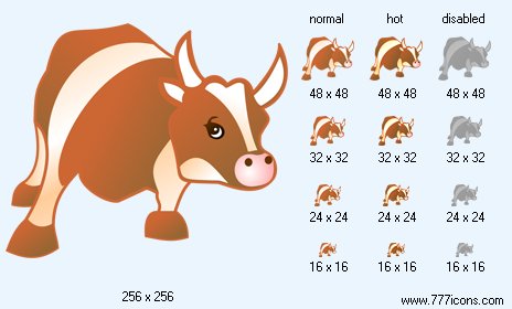 Bull Icon Images