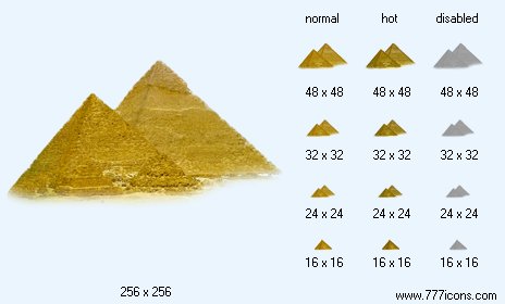 Egypt Pyramids Icon Images