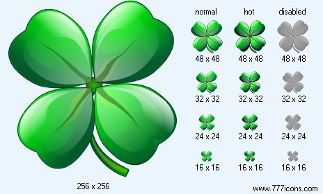 Four-Leafed Clover Icon Images