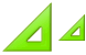 Green set square icons