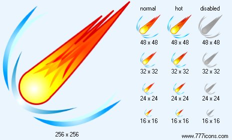 Meteorite Icon Images