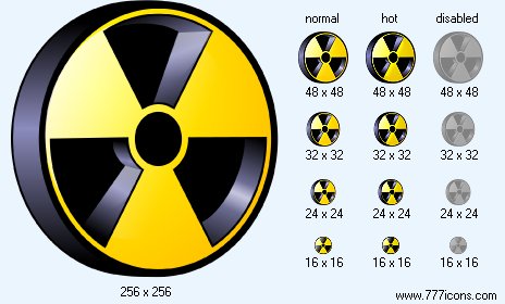 Radiation 3D Icon Images