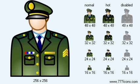 Army Officer Icon Images