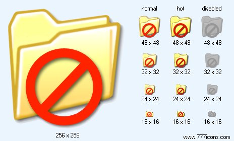 Folder - No Entry Icon Images