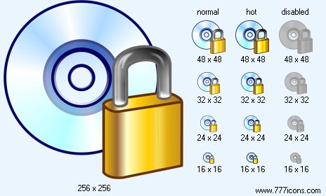 Locked CD Icon Images