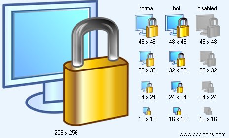 Locked Computer Icon Images