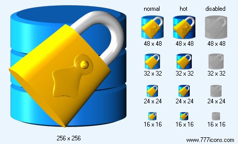 Locked Database Icon Images