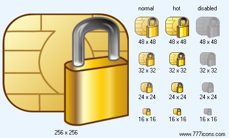 Locked EEPROM-Chip Icon Images