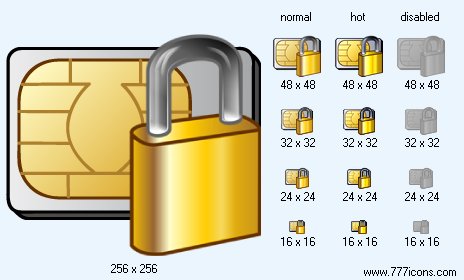 Locked Sim-Card Icon Images