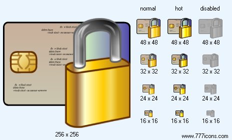 Locked Smartcard Icon Images