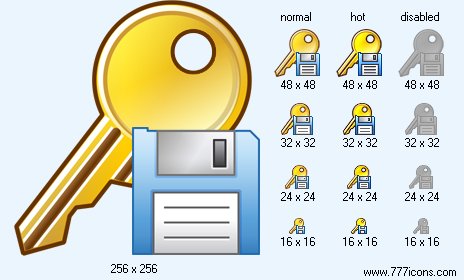 Save Key Icon Images