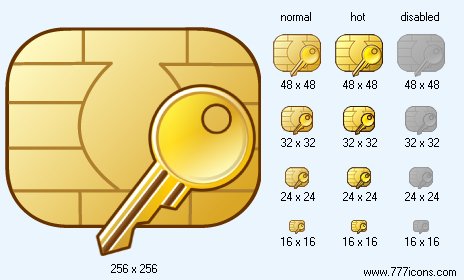 Secure EEPROM-Chip Icon Images
