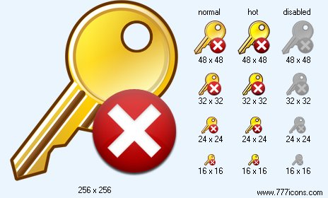 Wrong Key Icon Images