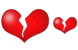 Broken heart icons