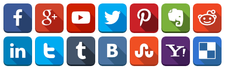Social LongShadow Icons
