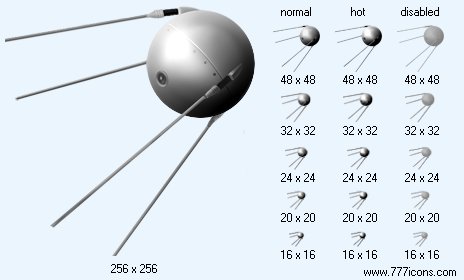 First Satellite Icon Images