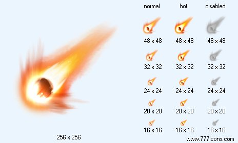 Meteorite Icon Images