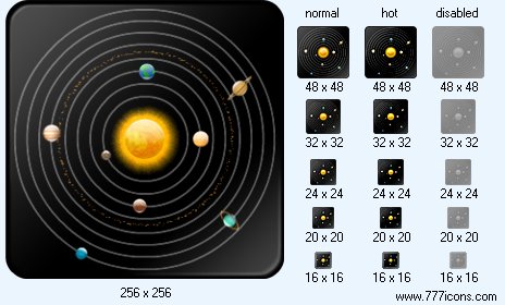 Solar System Icon Images
