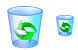 Empty dustbin icons