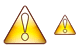 Warning icons