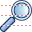 Blue magnifier icon