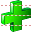 Green cross 3d icon