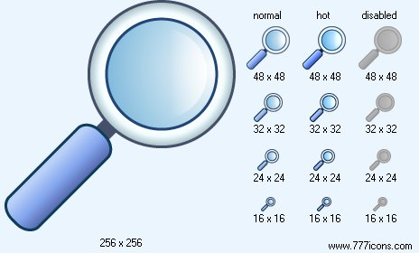 magnifier icon png. Blue Magnifier Icon Images