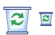 Empty trash can icons