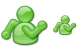 Green user icons