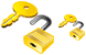 Key and lock icons