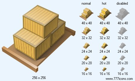 Laden Pallet Icon Images