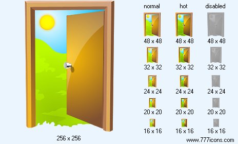 Open Door Icon Images