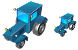 Wheeled tractor icons