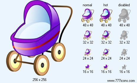 Baby Carriage Icon Images