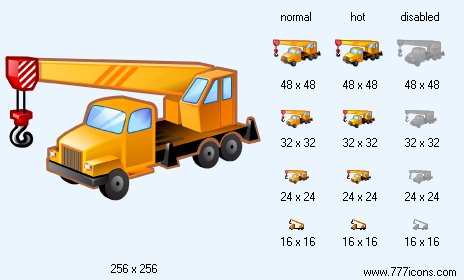 Crane Truck Icon Images