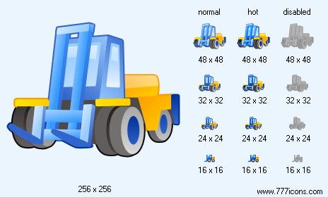 Fork-Lift Truck Icon Images