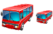 Red bus icon