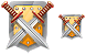 Shield and swords icon